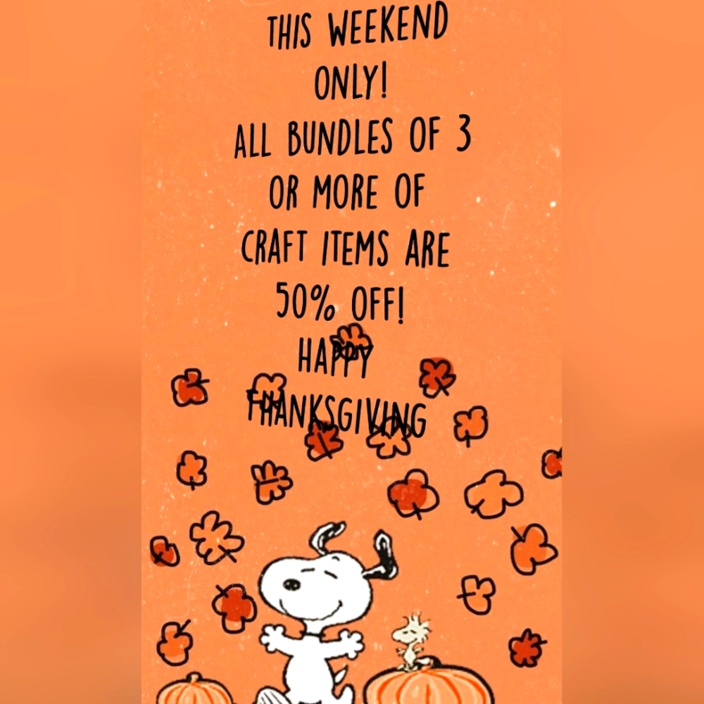 All craft bundles of 3 or more are 50% off